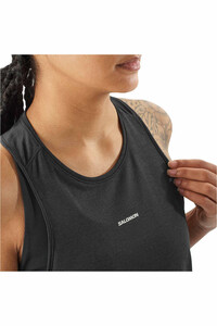Salomon camiseta tirantes SHKOUT CORE NEGRO vista detalle