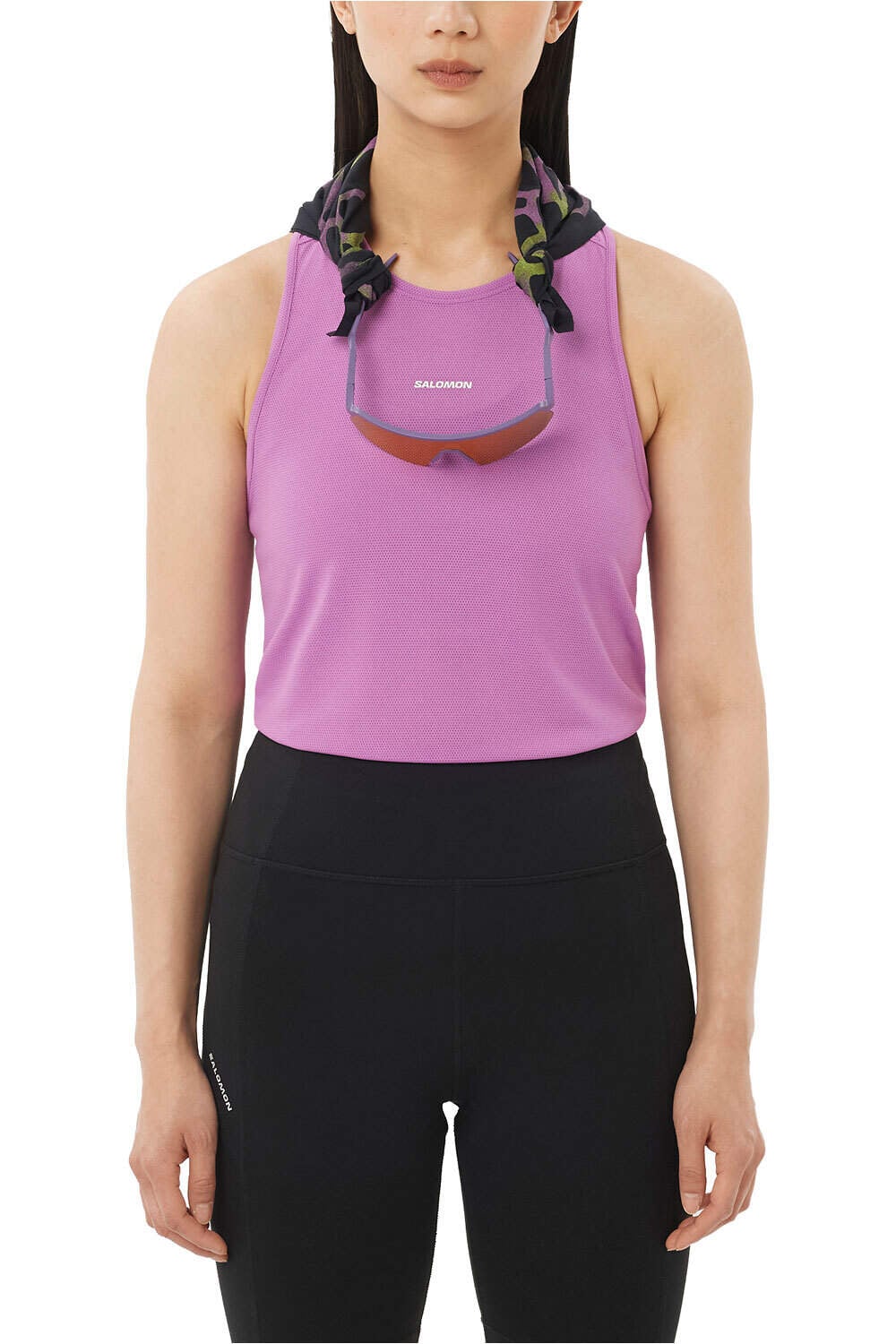 Salomon camiseta tirantes SHKOUT CORE ROSA vista frontal