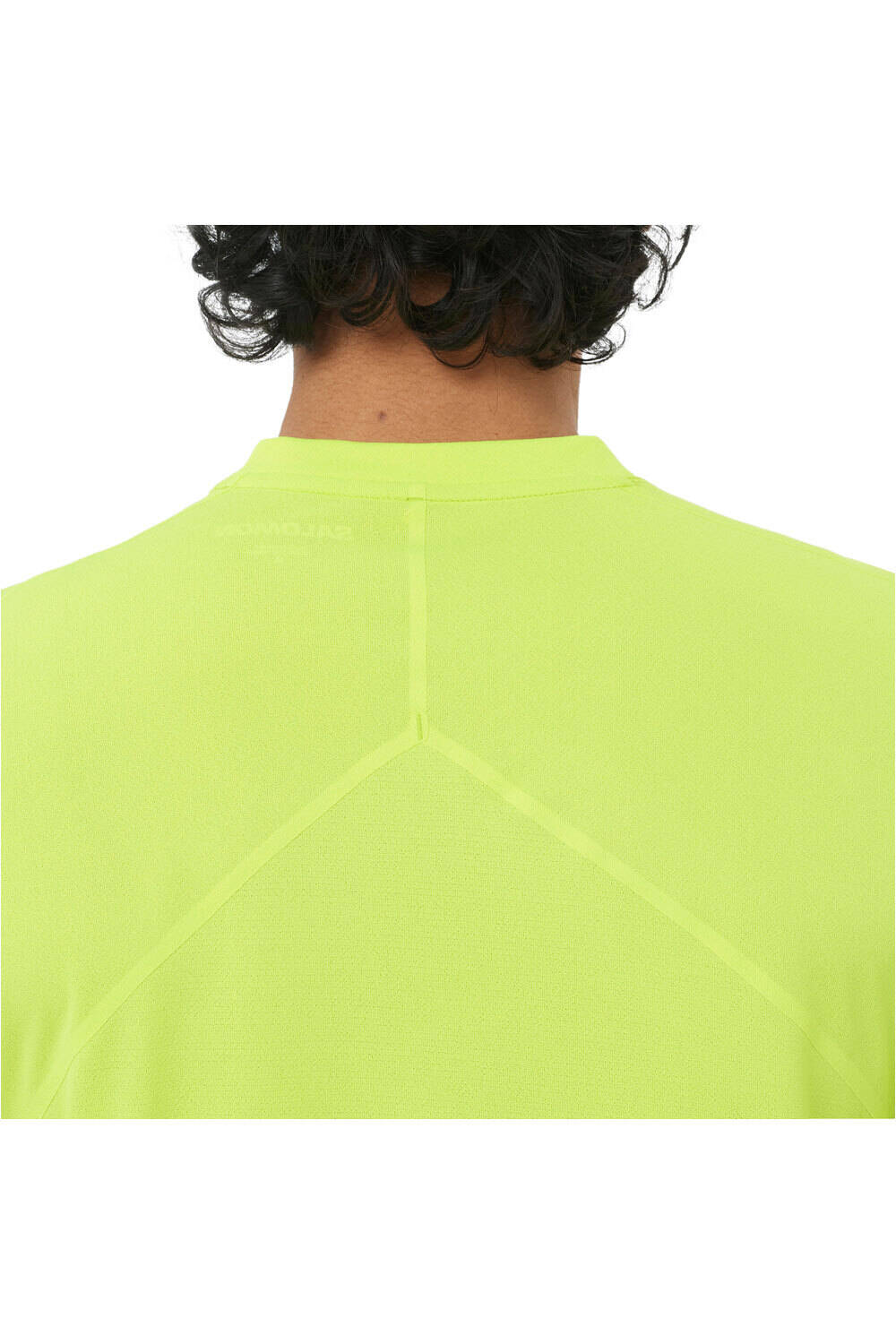 Salomon camisetas trail running manga corta hombre SENSE AERO GFX VERDE vista detalle