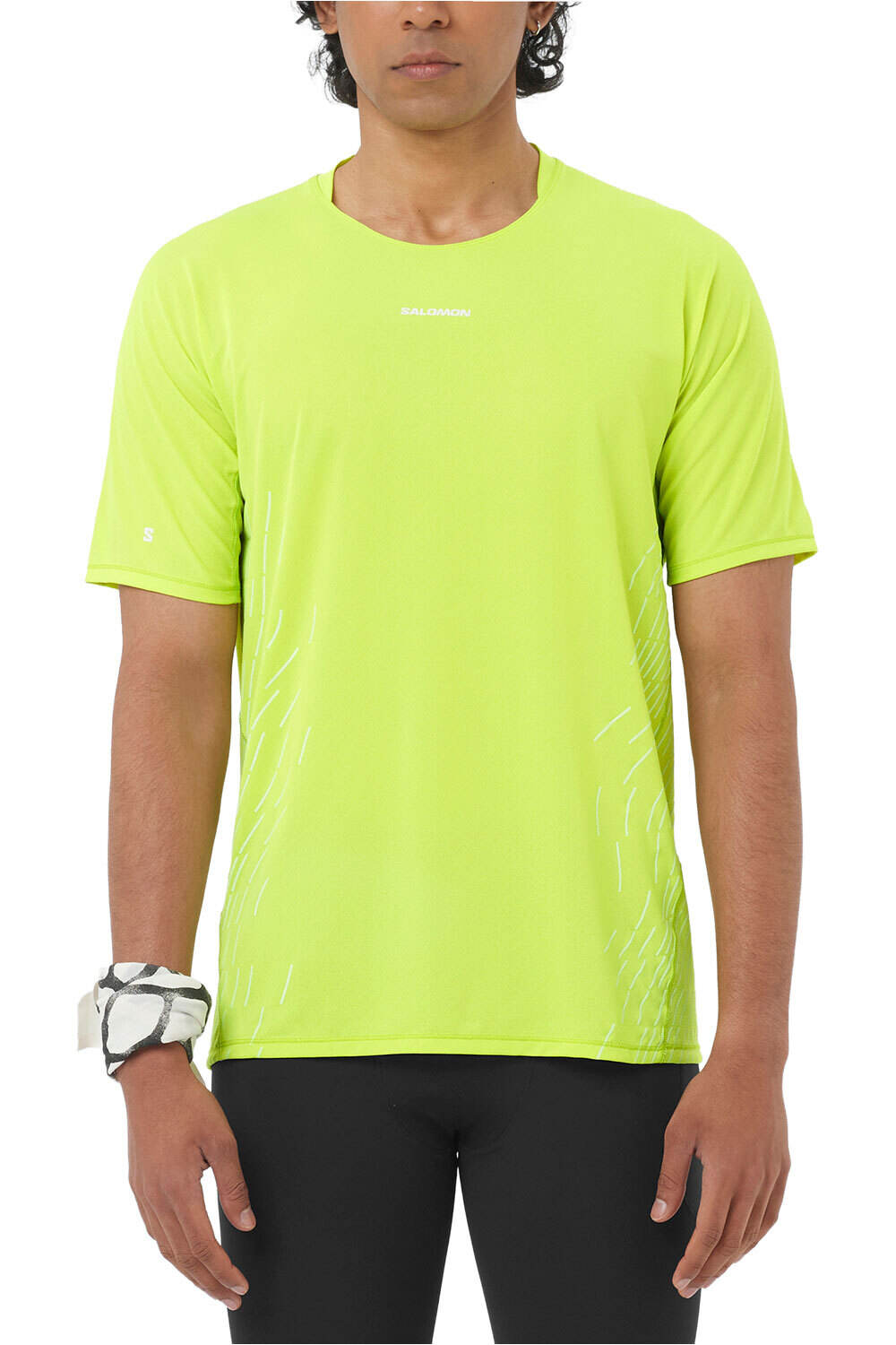 Salomon camisetas trail running manga corta hombre SENSE AERO GFX VERDE vista frontal