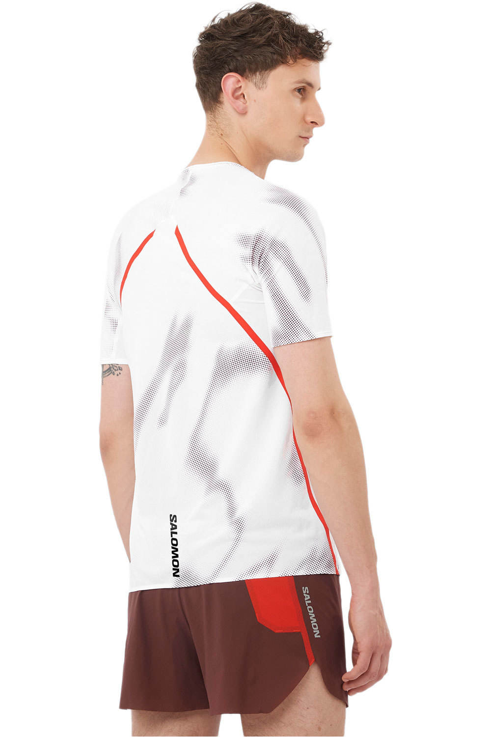 Salomon camisetas trail running manga corta hombre S/LAB SPEED BLANCO vista trasera