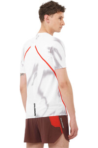 Salomon camisetas trail running manga corta hombre S/LAB SPEED BLANCO vista trasera