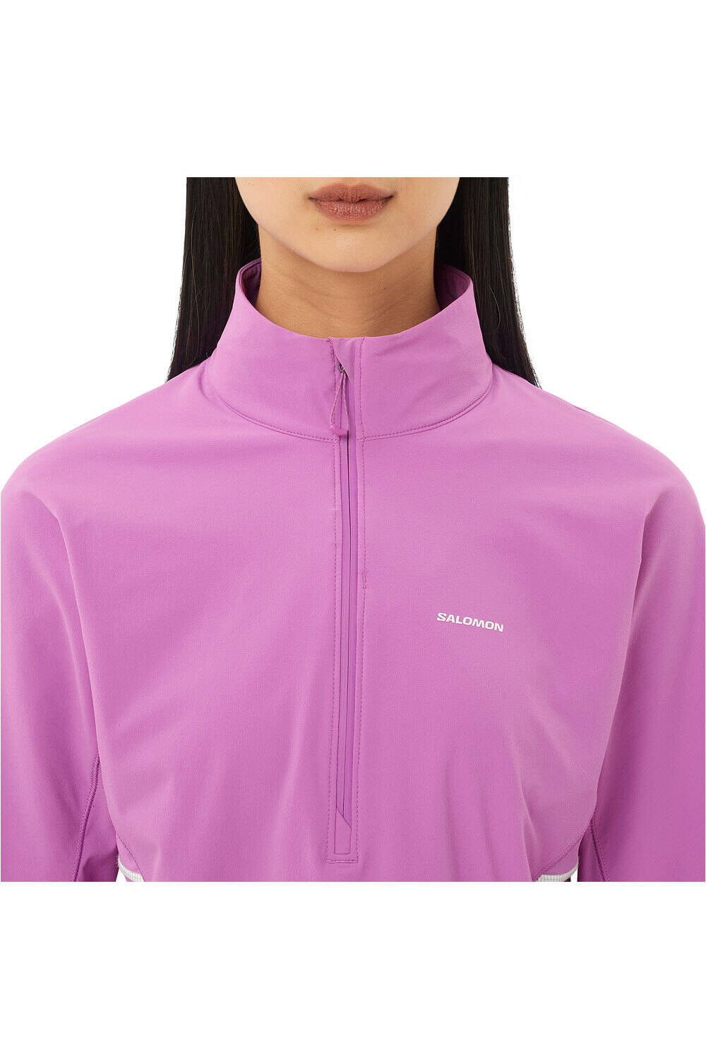 Salomon camisetas trail running manga larga mujer SENSE AERO HYBRID ROSA 03