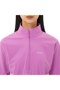 Salomon camisetas trail running manga larga mujer SENSE AERO HYBRID ROSA 03