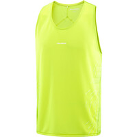 Salomon camisetas trail running tirantes hombre SENSE AERO SINGLET GFX VERDE 03