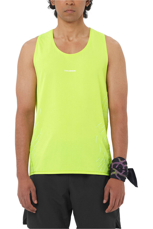 SALOMON SENSE AERO SINGLET GFX verde
