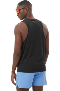 Salomon camisetas trail running tirantes hombre SHKOUT CORE NEGRO vista trasera