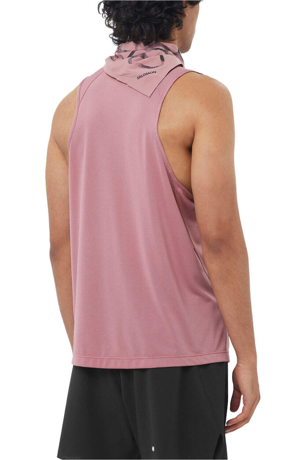 Salomon camisetas trail running tirantes hombre SHKOUT CORE ROSA vista trasera