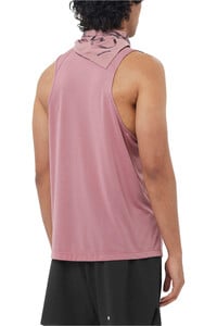 Salomon camisetas trail running tirantes hombre SHKOUT CORE ROSA vista trasera