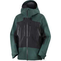 Salomon chaqueta esquí hombre SCRAMBLER GORE-TEX VERDE vista detalle