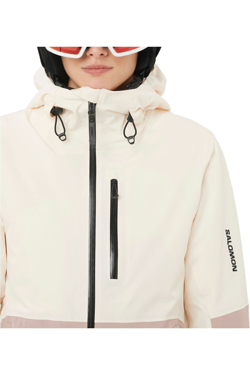 Salomon chaqueta esquí mujer HIGHLAND BLANCO vista detalle