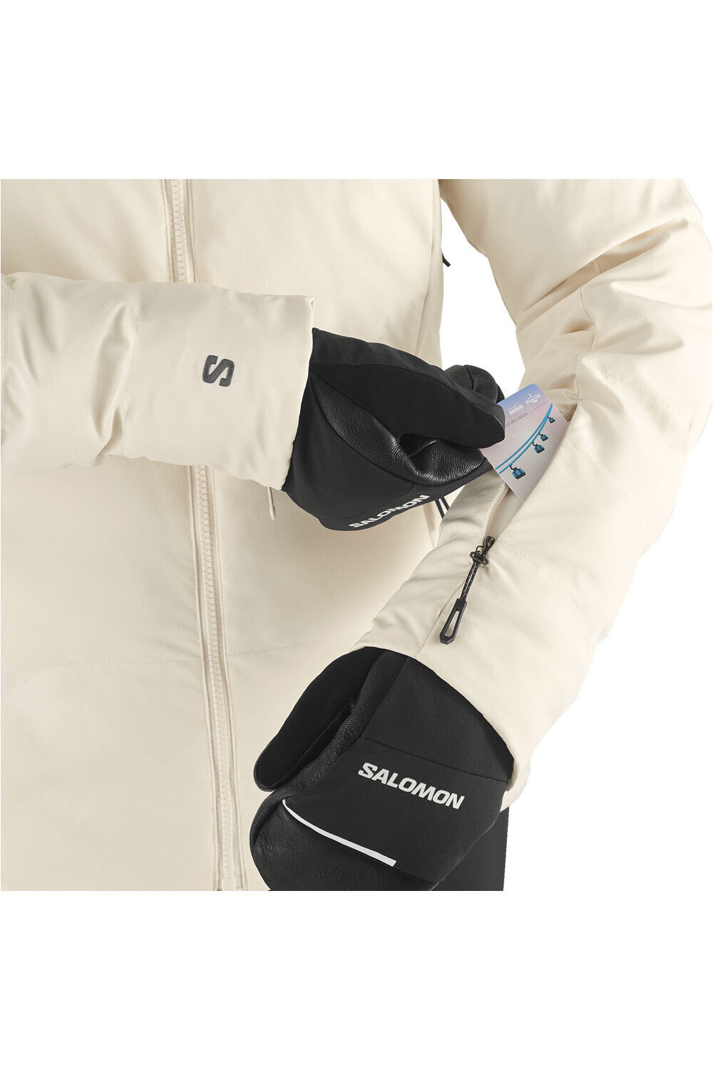 Salomon chaqueta esquí mujer S/MAX BLANCO 06