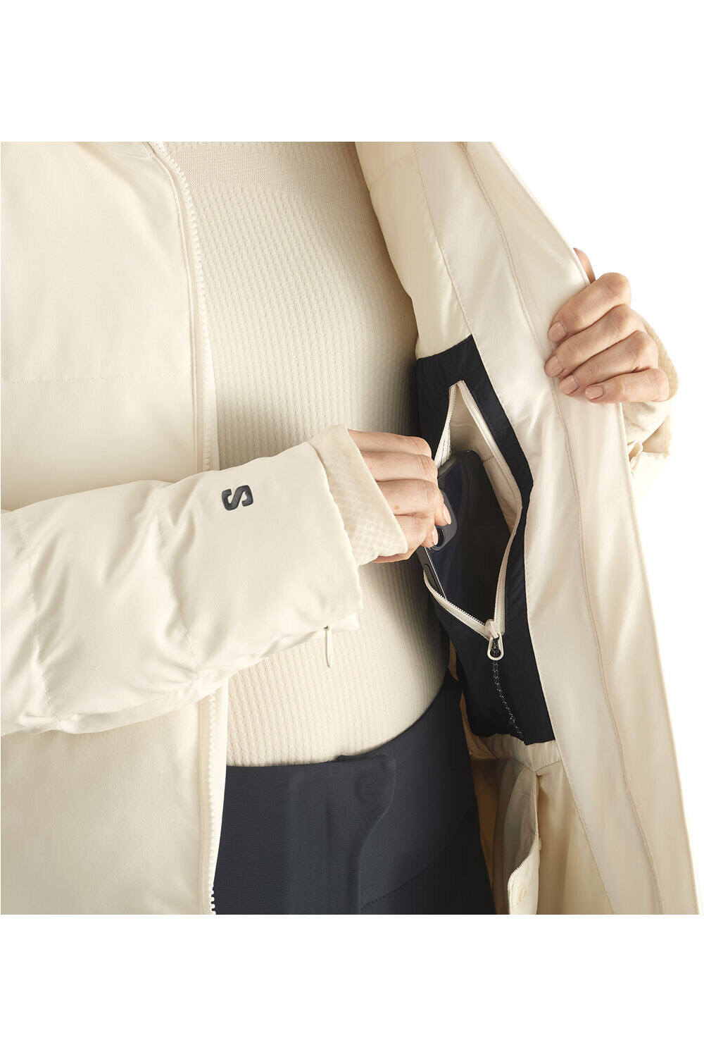 Salomon chaqueta esquí mujer S/MAX BLANCO vista detalle