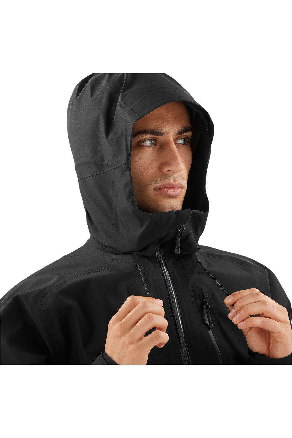 Salomon chaqueta impermeable hombre OUTLINE 3L GORE-TEX NEGRO vista detalle