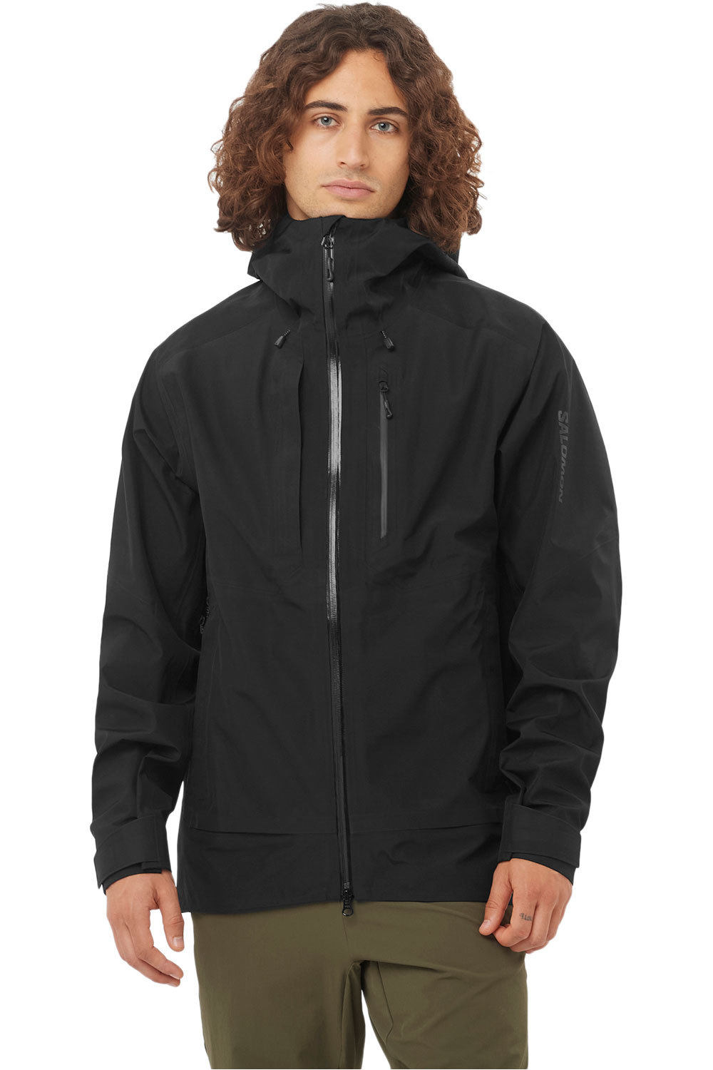 Salomon chaqueta impermeable hombre OUTLINE 3L GORE-TEX NEGRO vista frontal