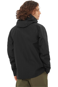 Salomon chaqueta impermeable hombre OUTLINE 3L GORE-TEX NEGRO vista trasera