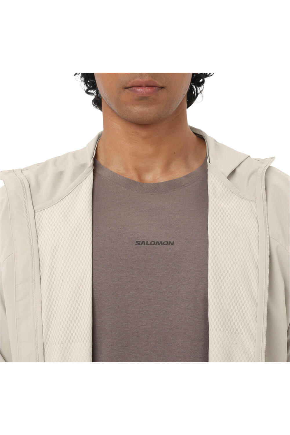 Salomon chaqueta impermeable hombre OUTWIND BLANCO 05
