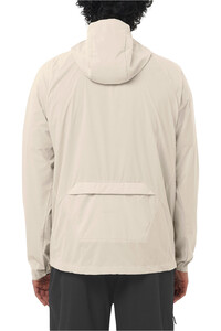 Salomon chaqueta impermeable hombre OUTWIND BLANCO vista trasera