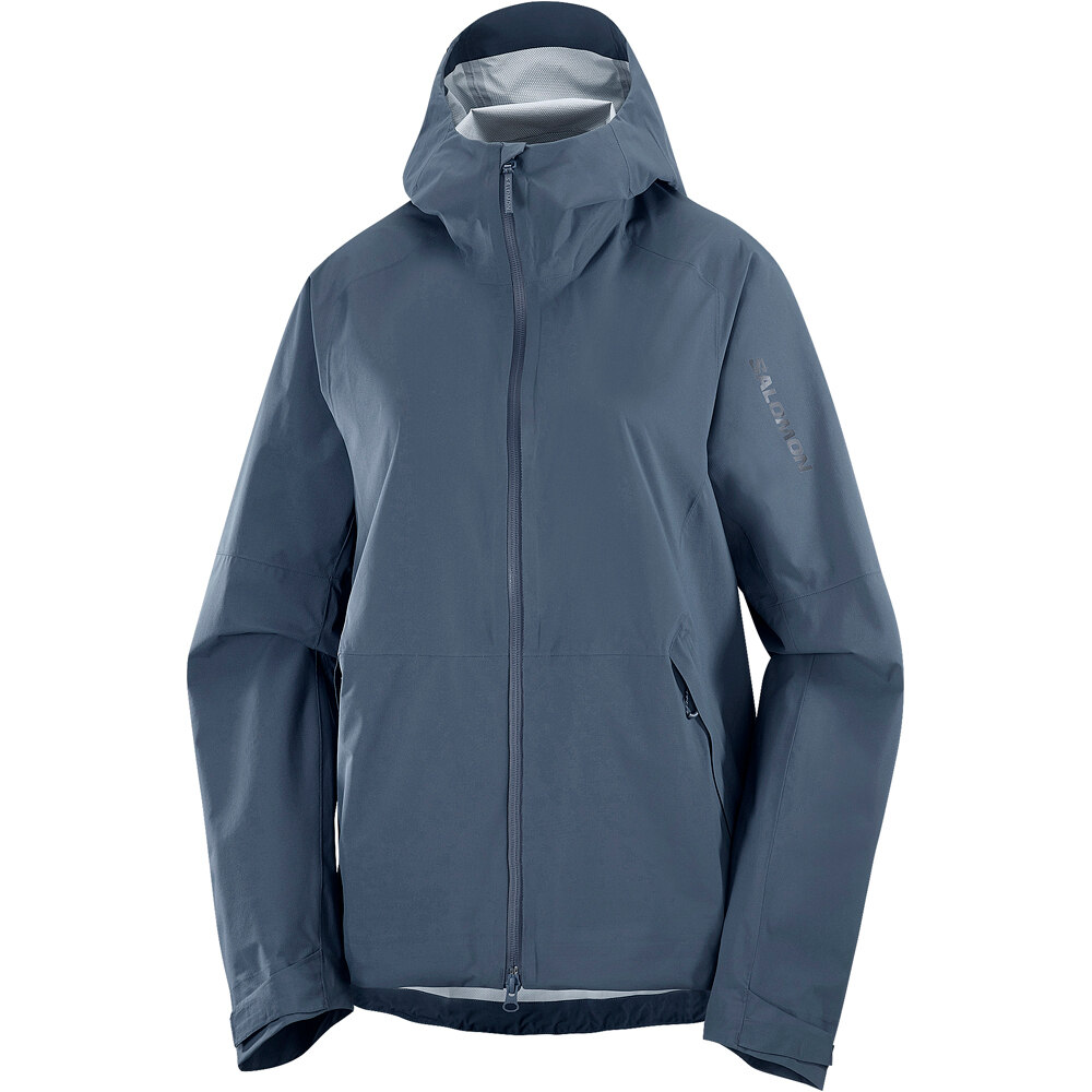Salomon chaqueta impermeable mujer OUTERPATH 2.5L AZUL 04