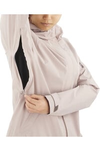 Salomon chaqueta impermeable mujer OUTERPATH PRO 2.5L MARRON vista detalle
