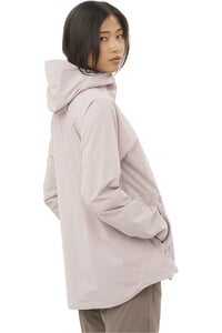 Salomon chaqueta impermeable mujer OUTERPATH PRO 2.5L MARRON vista trasera