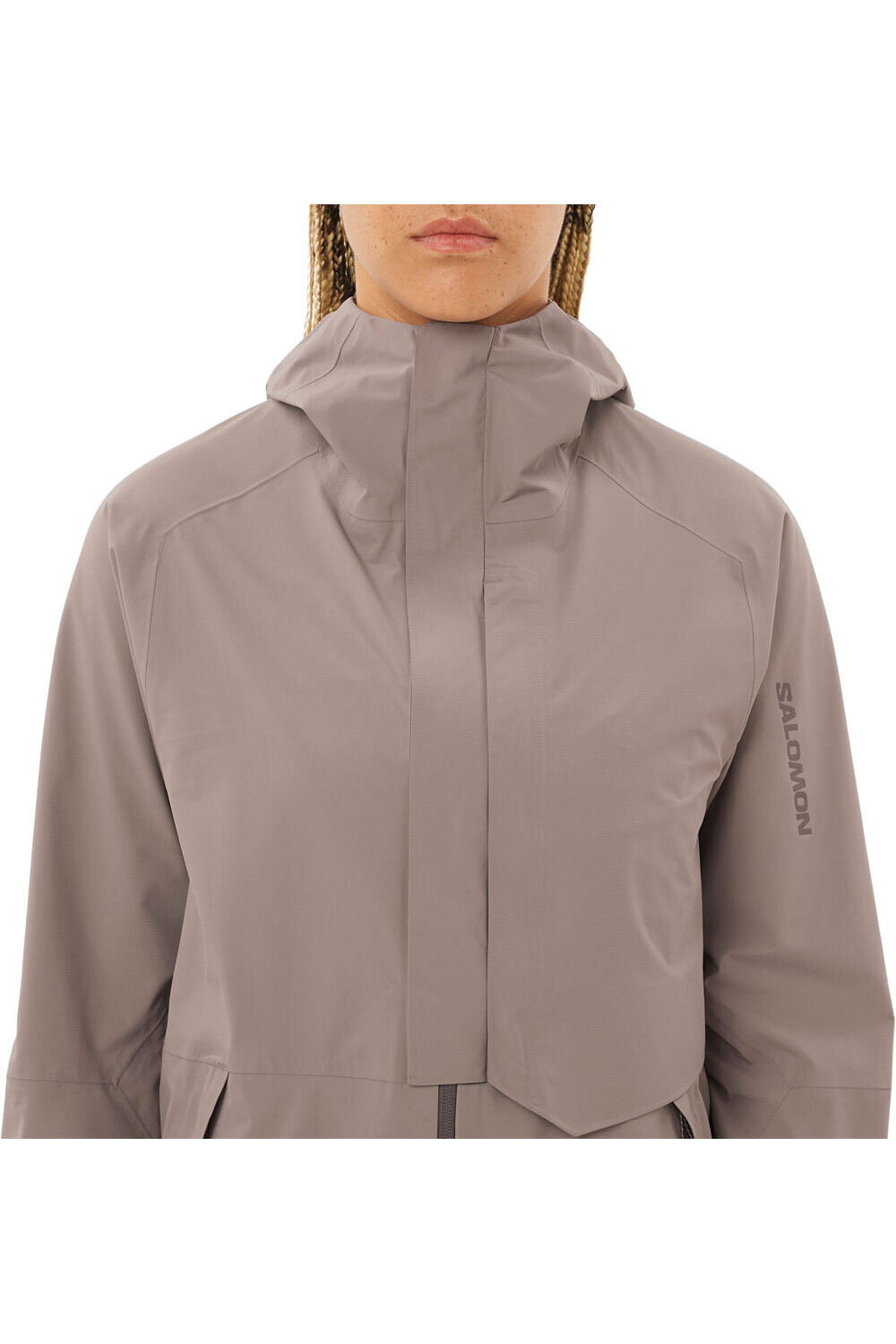 Salomon chaqueta impermeable mujer OUTERPATH PRO 2.5L NEGRO 05