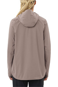 Salomon chaqueta impermeable mujer OUTERPATH PRO 2.5L NEGRO vista trasera