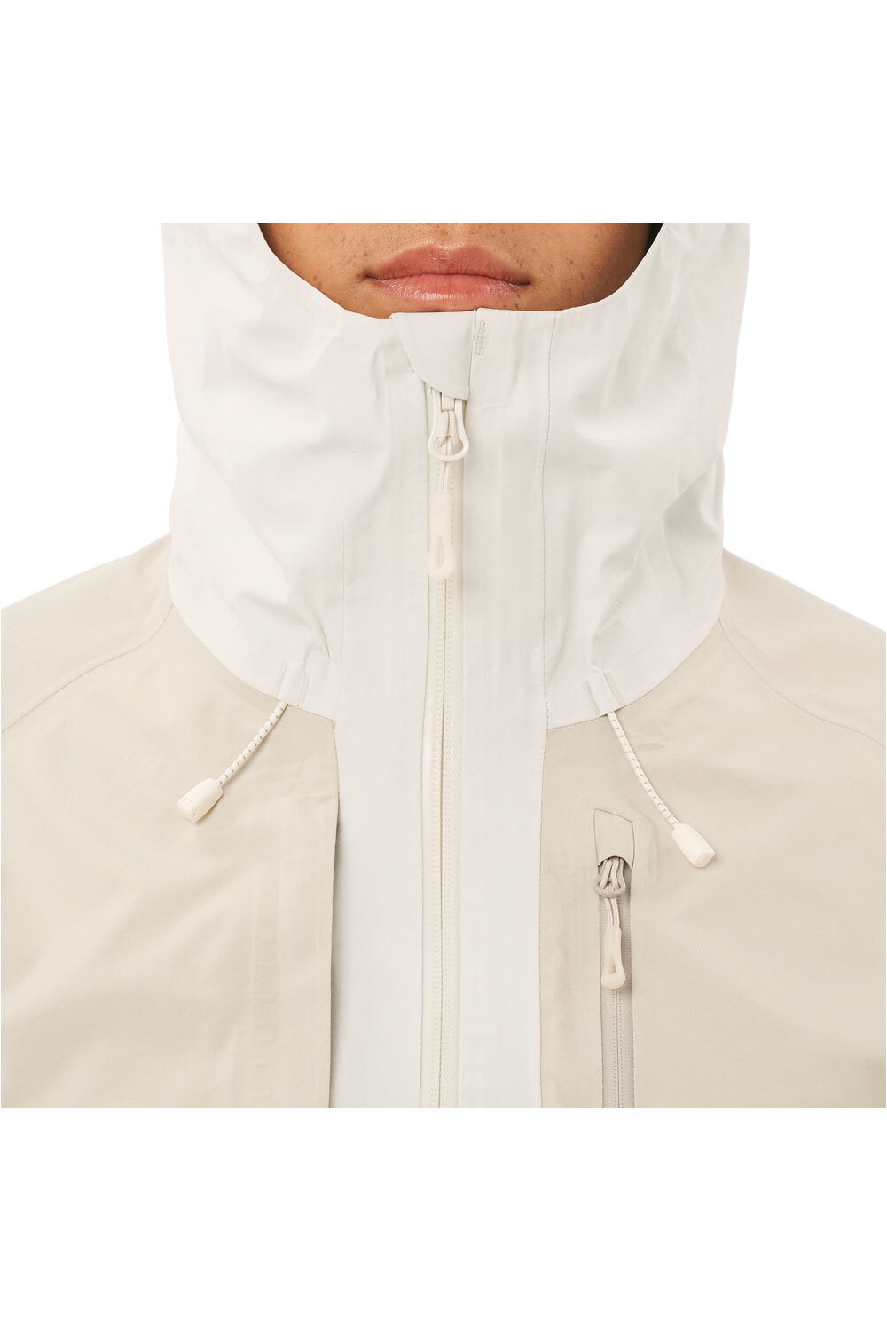 Salomon chaqueta impermeable mujer OUTLINE 3L GORE-TEX BLANCO vista detalle