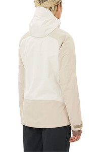 Salomon chaqueta impermeable mujer OUTLINE 3L GORE-TEX BLANCO vista trasera