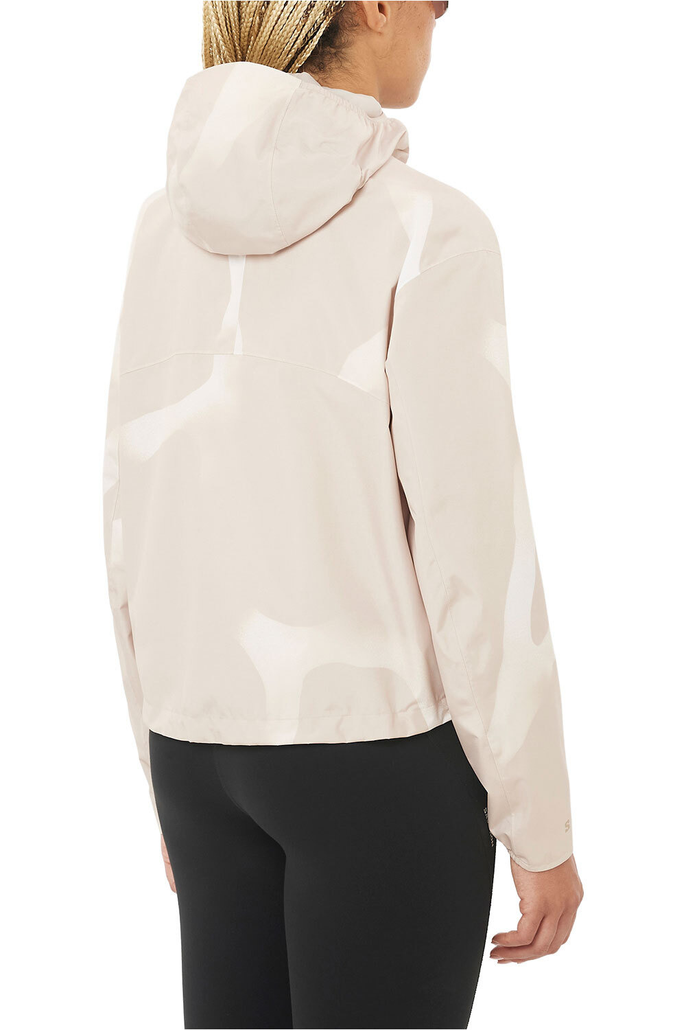 Salomon chaqueta impermeable mujer OUTSCAPE 2L GRIS vista trasera
