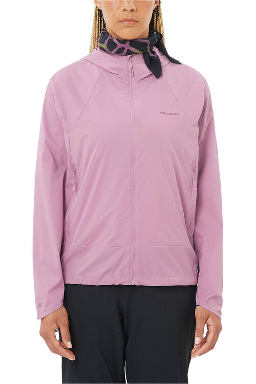 Salomon chaqueta impermeable mujer OUTWIND MORADO