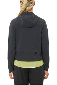 Salomon chaqueta impermeable mujer OUTWIND NEGRO vista trasera