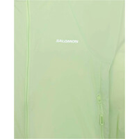 Salomon chaqueta impermeable mujer OUTWIND VERDE vista detalle