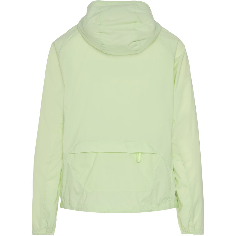 Salomon chaqueta impermeable mujer OUTWIND VERDE vista trasera