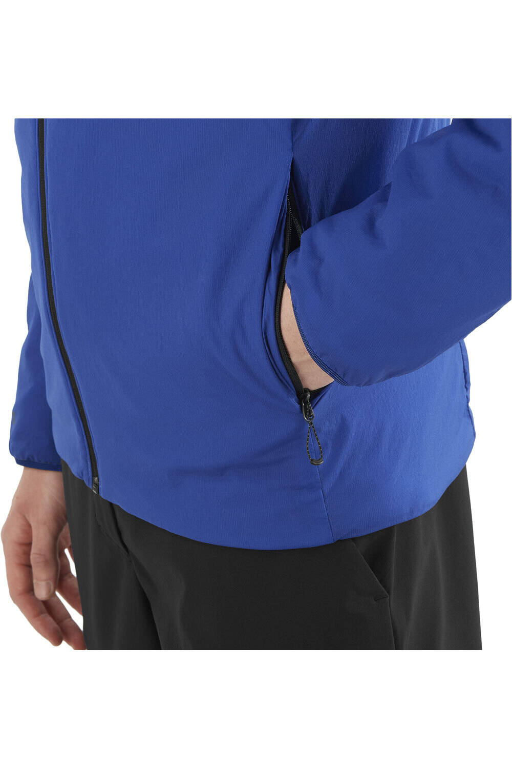 Salomon chaqueta outdoor hombre MOUNTAIN FLEX AZUL vista detalle