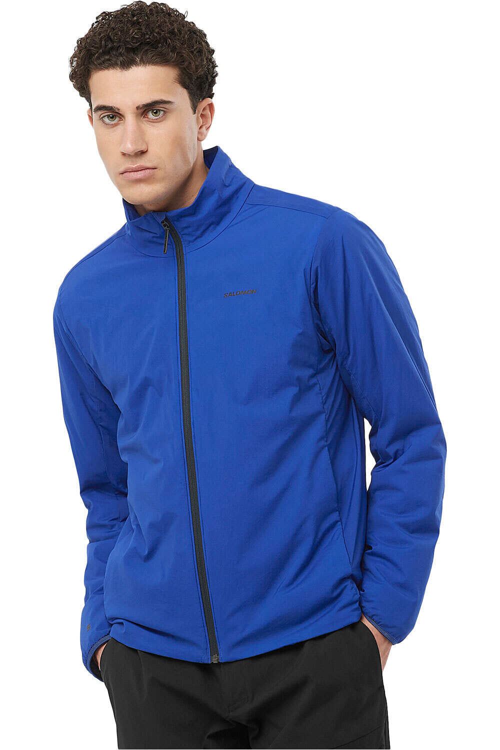 Salomon chaqueta outdoor hombre MOUNTAIN FLEX AZUL vista frontal