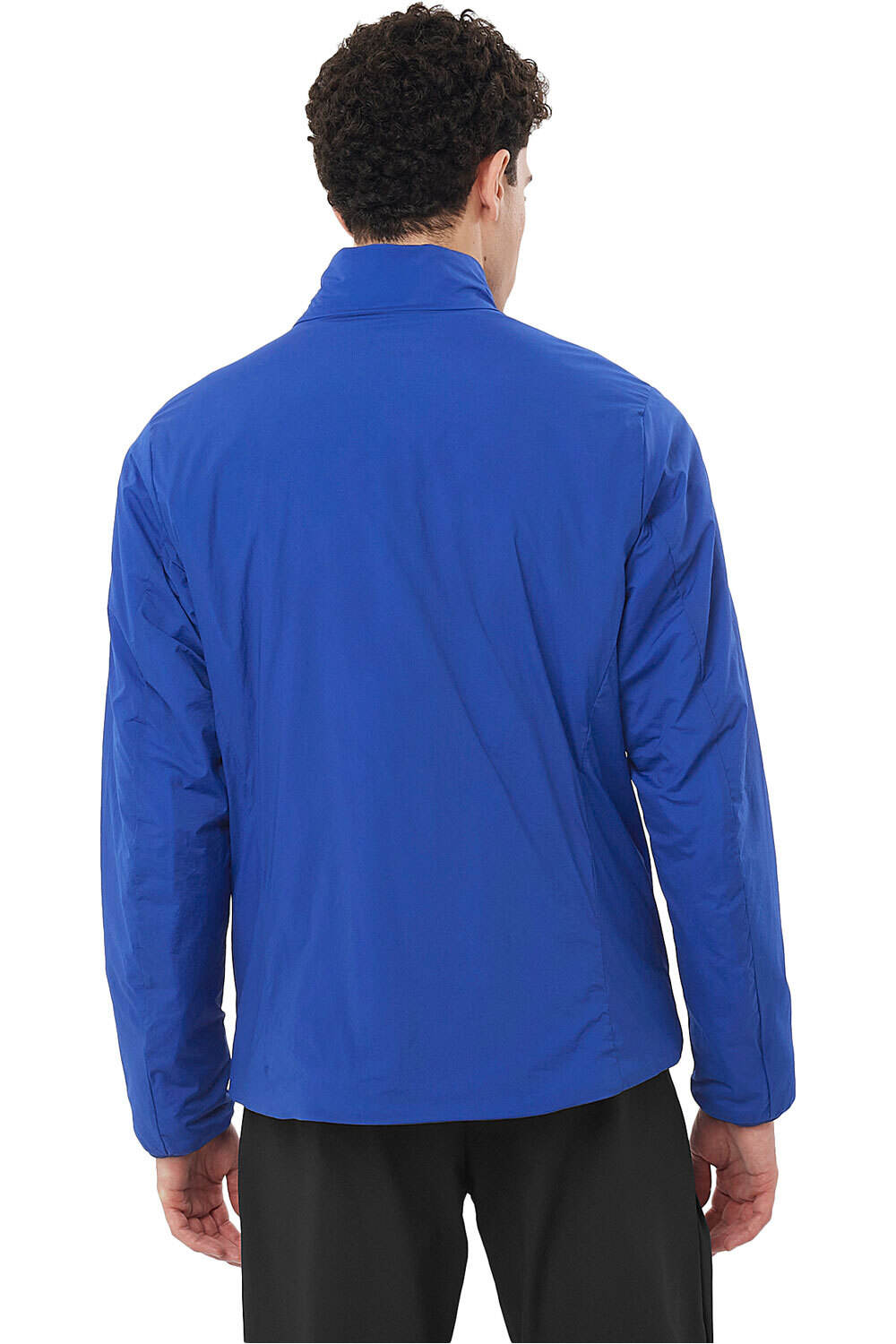 Salomon chaqueta outdoor hombre MOUNTAIN FLEX AZUL vista trasera