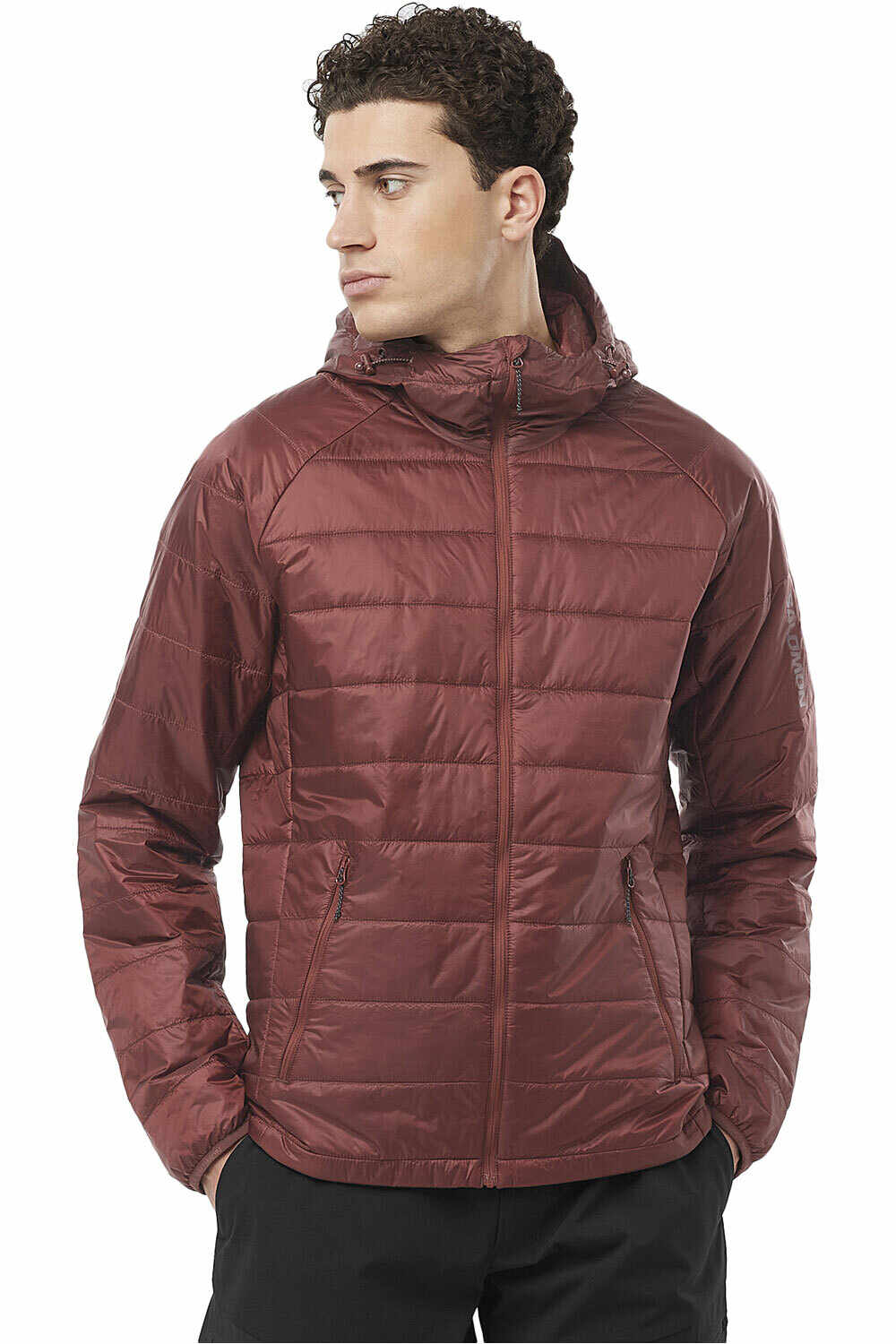 Salomon chaqueta outdoor hombre OUTLINE ROJO vista frontal