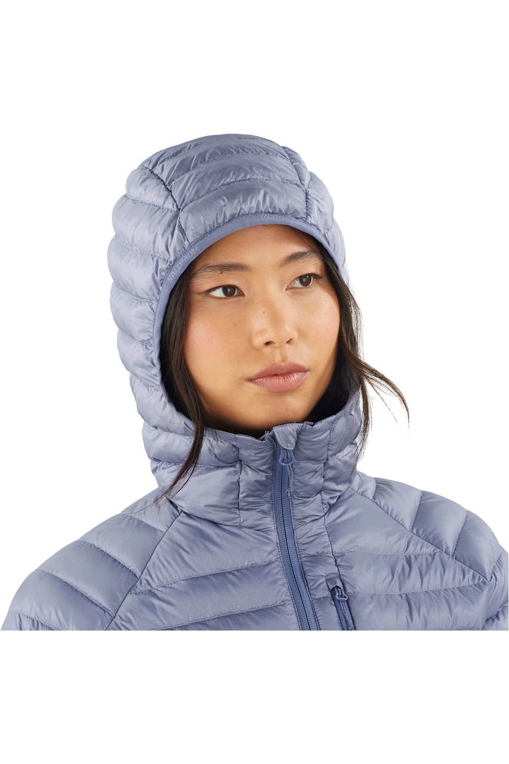 Salomon chaqueta outdoor mujer ELIXIR MICRO DOWN AZUL vista detalle