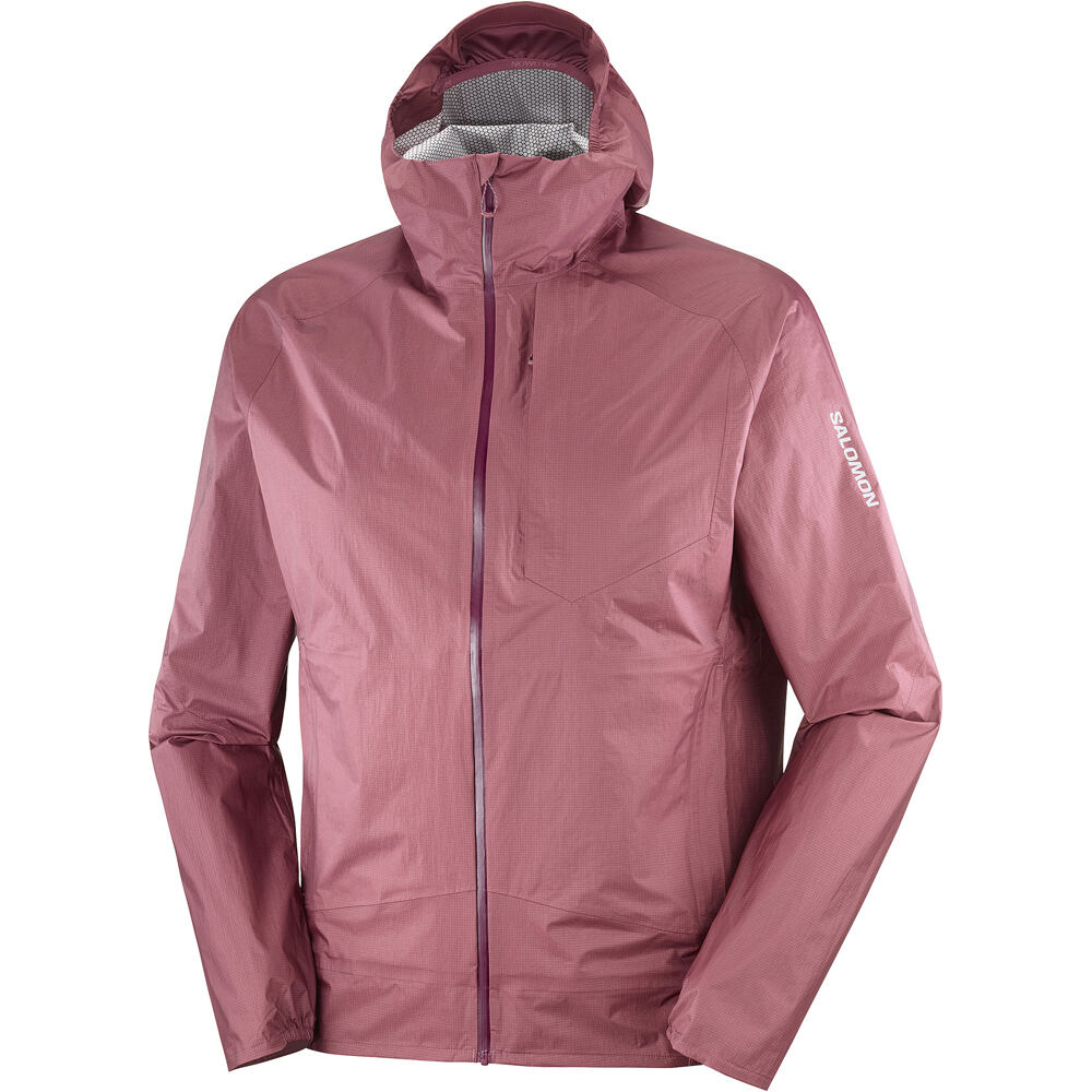 Salomon CHAQUETA TRAIL RUNNING HOMBRE BONATTI WATERPROOF AZUL vista detalle