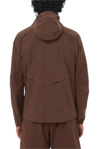 Salomon CHAQUETA TRAIL RUNNING HOMBRE BONATTI WATERPROOF MARRON vista trasera
