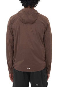 Salomon CHAQUETA TRAIL RUNNING HOMBRE SENSE AERO WIND MARRON vista trasera
