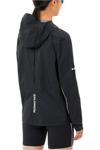 Salomon CHAQUETA TRAIL RUNNING MUJER BONATTI PRO NEGRO vista trasera