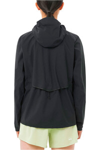 Salomon CHAQUETA TRAIL RUNNING MUJER BONATTI WATERPROOF NEGRO vista trasera