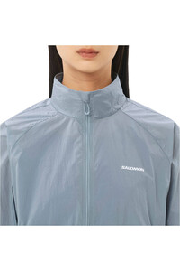 Salomon CHAQUETA TRAIL RUNNING MUJER SHKOUT FLY AZUL vista detalle