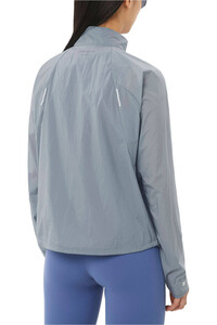 Salomon CHAQUETA TRAIL RUNNING MUJER SHKOUT FLY AZUL vista trasera