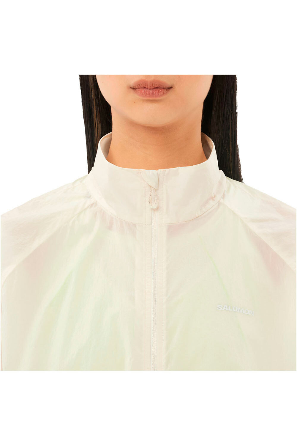 Salomon CHAQUETA TRAIL RUNNING MUJER SHKOUT FLY BLANCO vista detalle