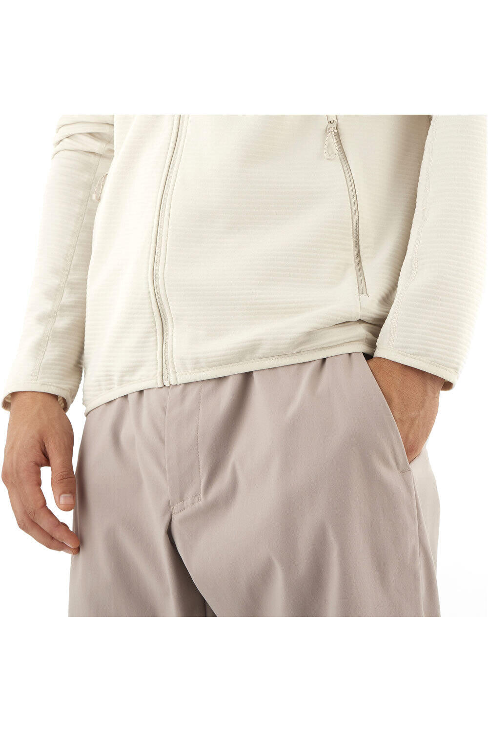 Salomon forro polar hombre ESSENTIAL LIGHTWARM BLANCO 04