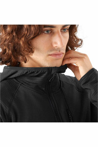 Salomon forro polar hombre ESSENTIAL LIGHTWARM NEGRO 03