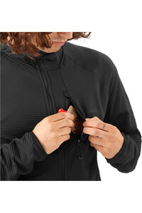 Salomon forro polar hombre ESSENTIAL LIGHTWARM NEGRO 04